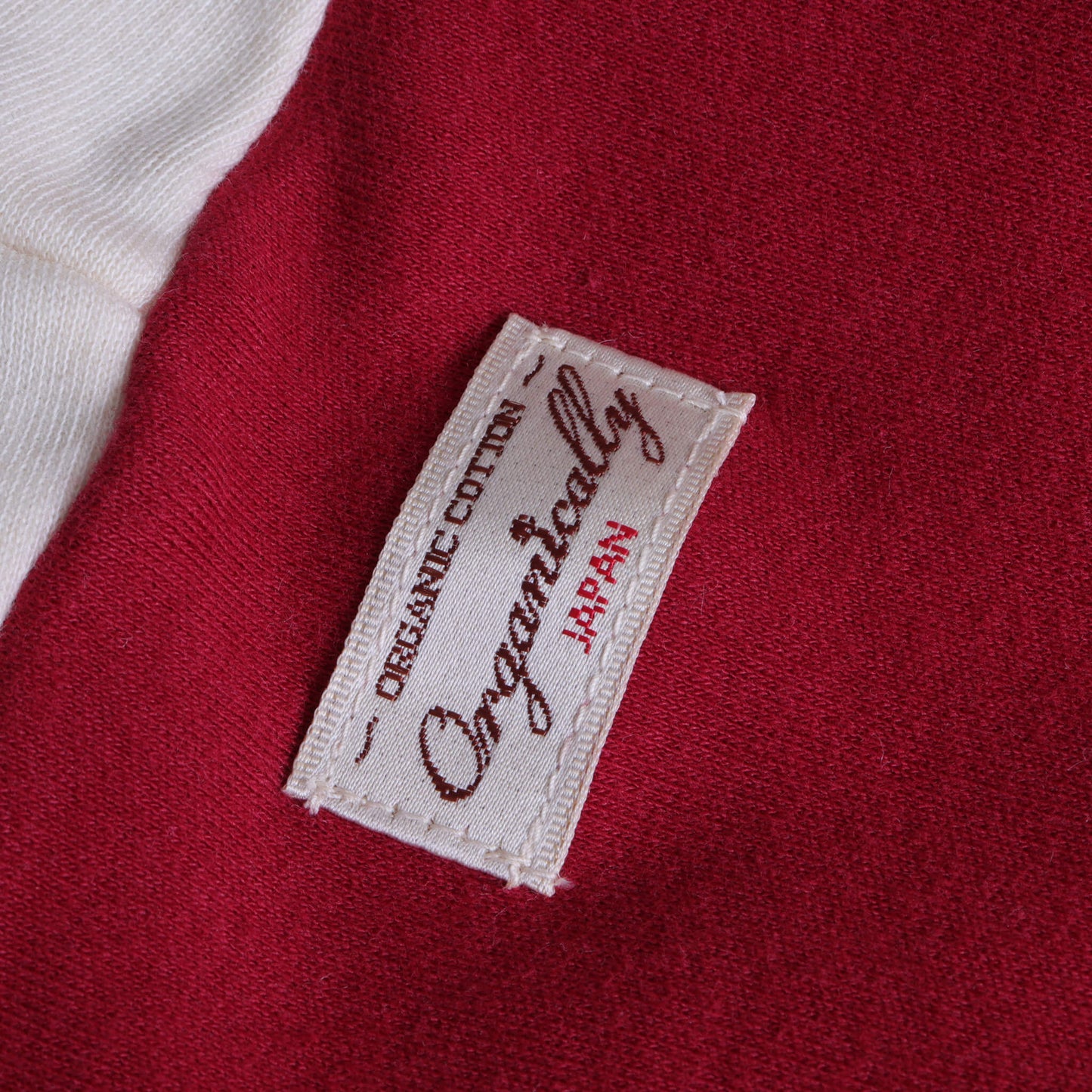 スムースニット長袖配色Tシャツ(Red)