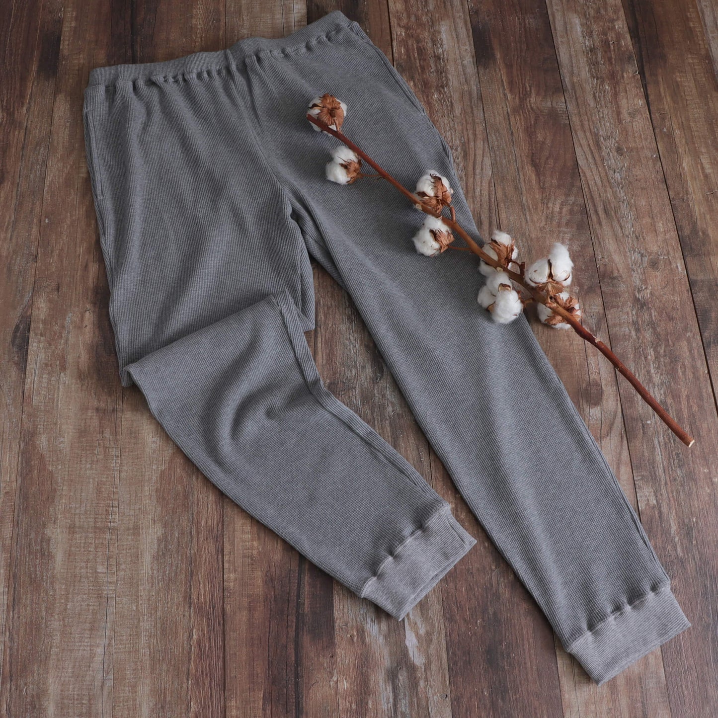 ワッフルパジャマのギフトセット(Gray)