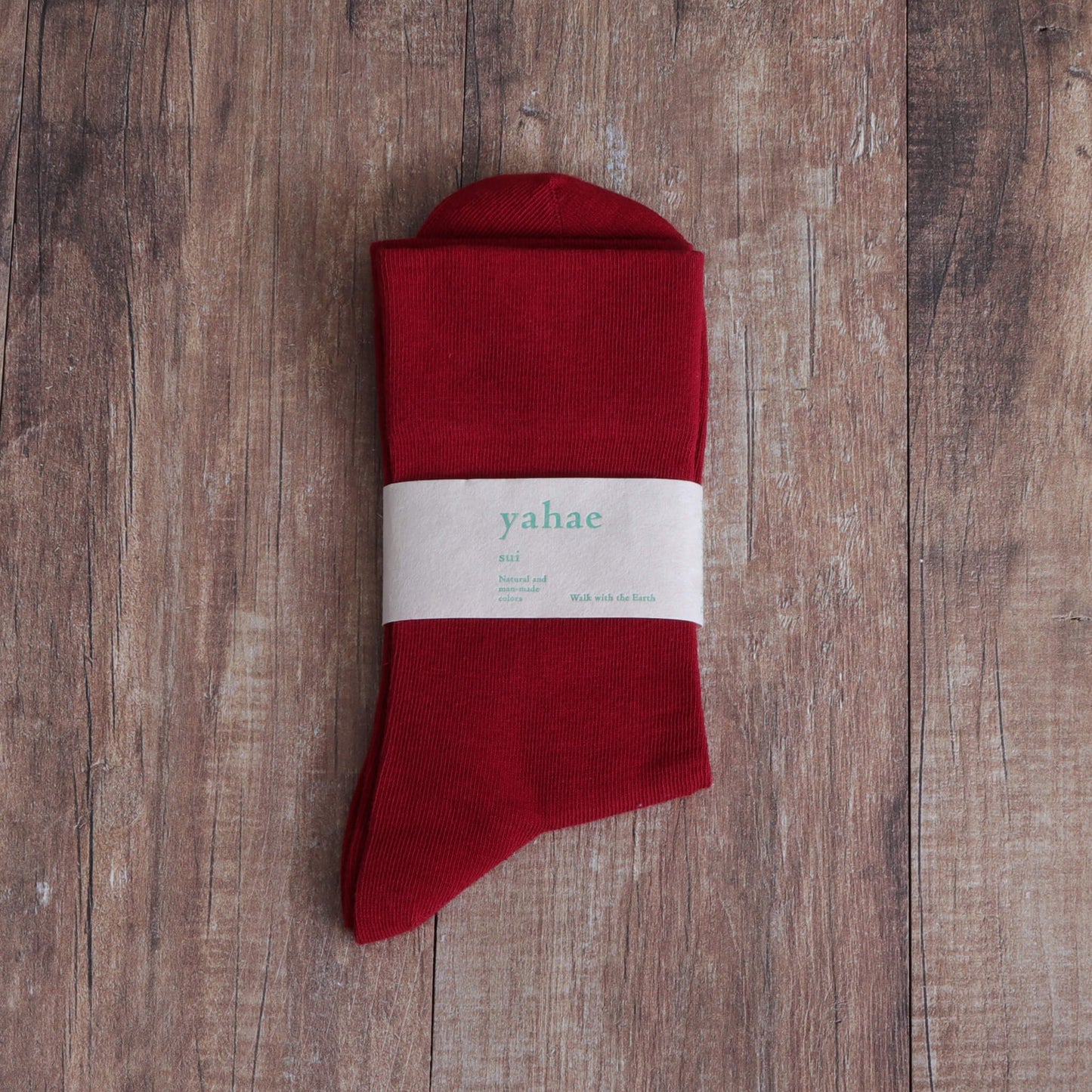オーガニックコットンゴムなしソックス/日本製(レッド)
