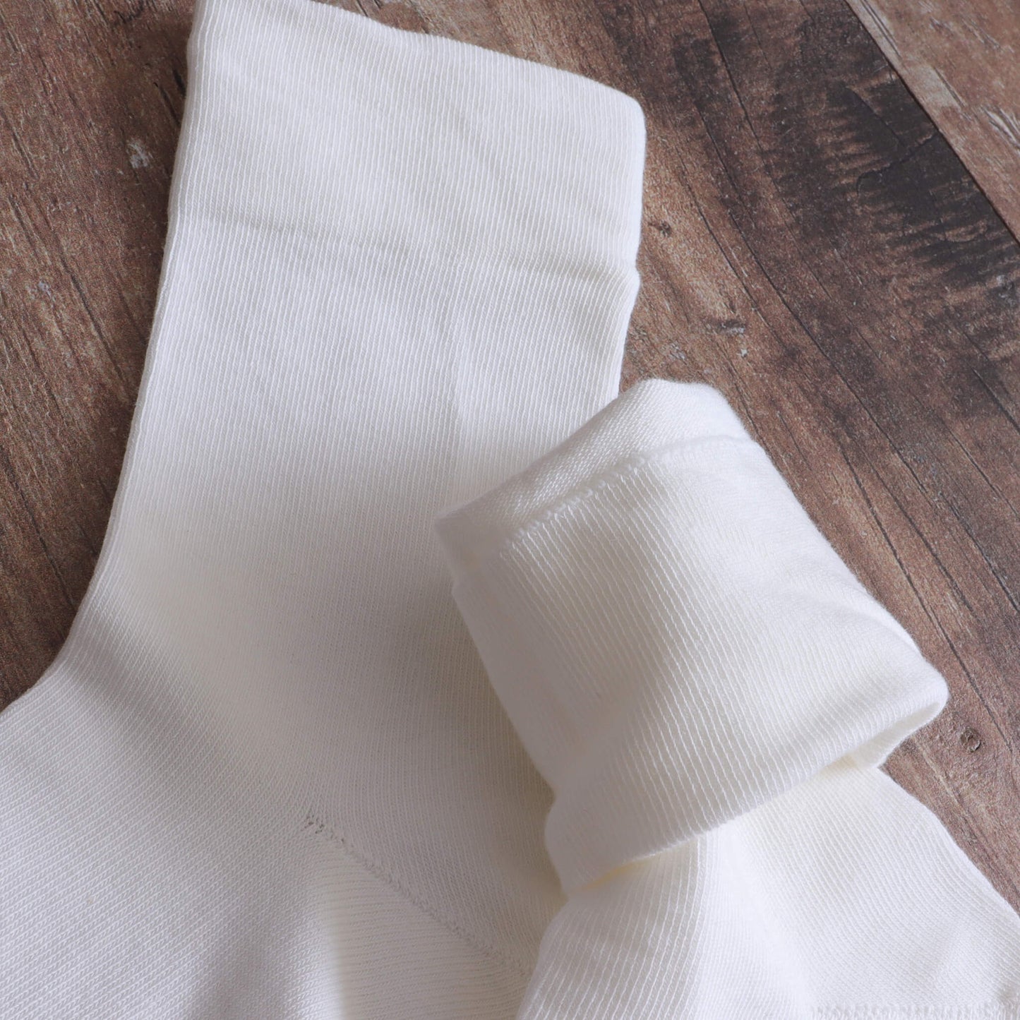 オーガニックコットンゴムなしソックス/日本製(ホワイト)