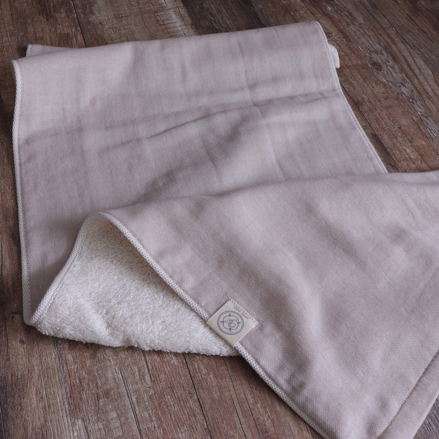 シャンブレーフェイスタオル2枚ギフトセット(グレー×グレージュ)