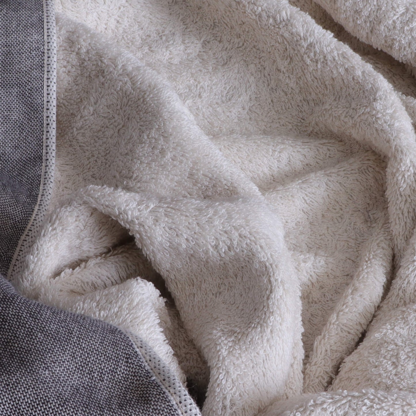 シャンブレーガーゼオーガニックバスタオル/グレー