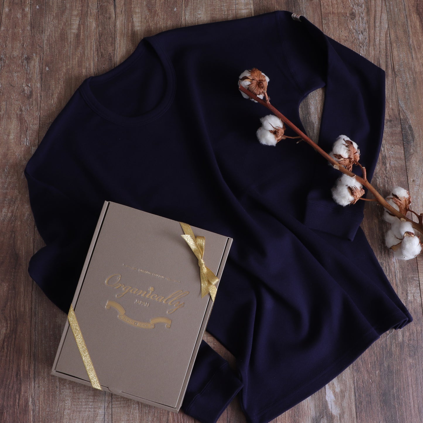 スムースニットロングスリーブTシャツのギフトセット（Navy）