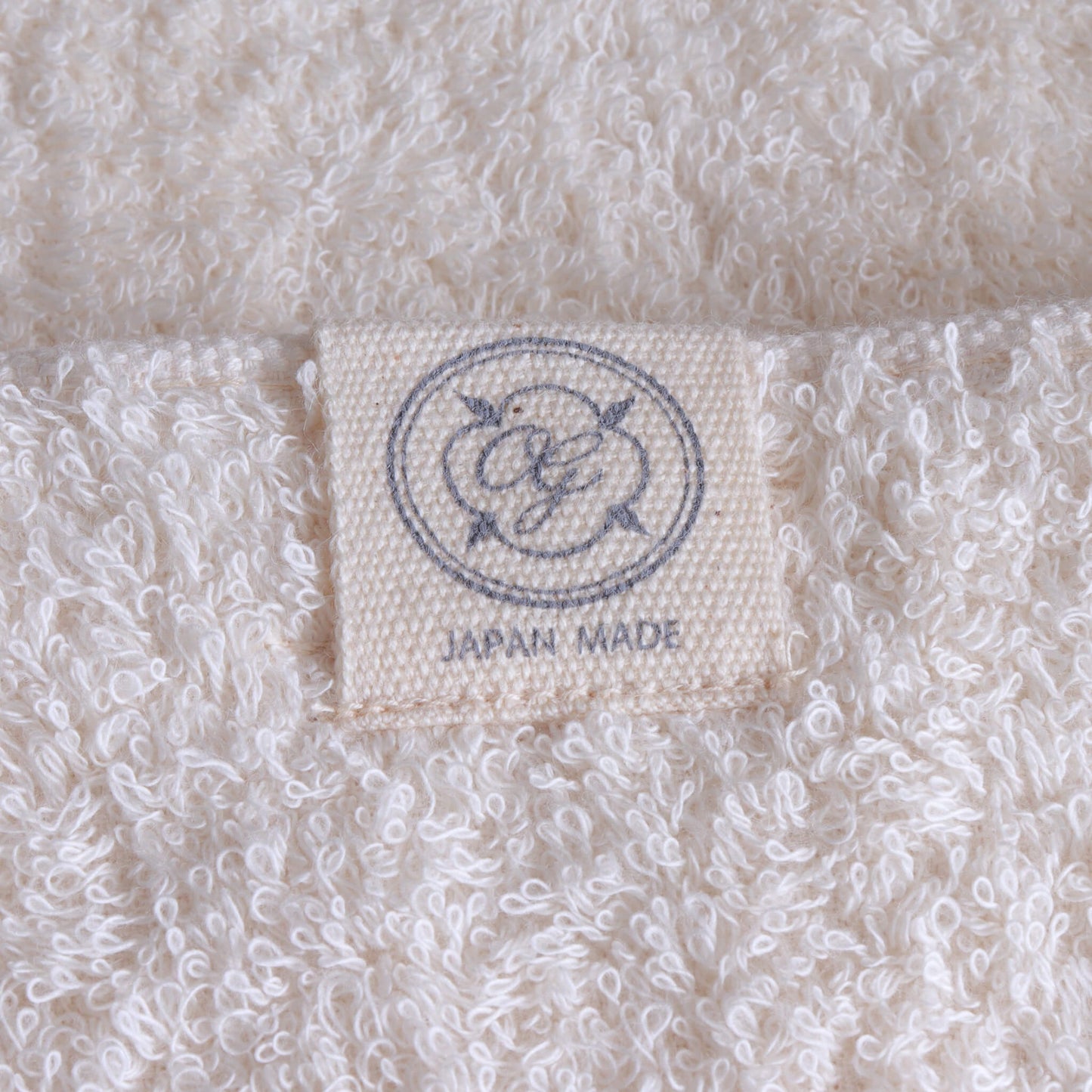 オーガニックコットンバスタオルとハンドタオルのギフトセット (Navy×Creem White)