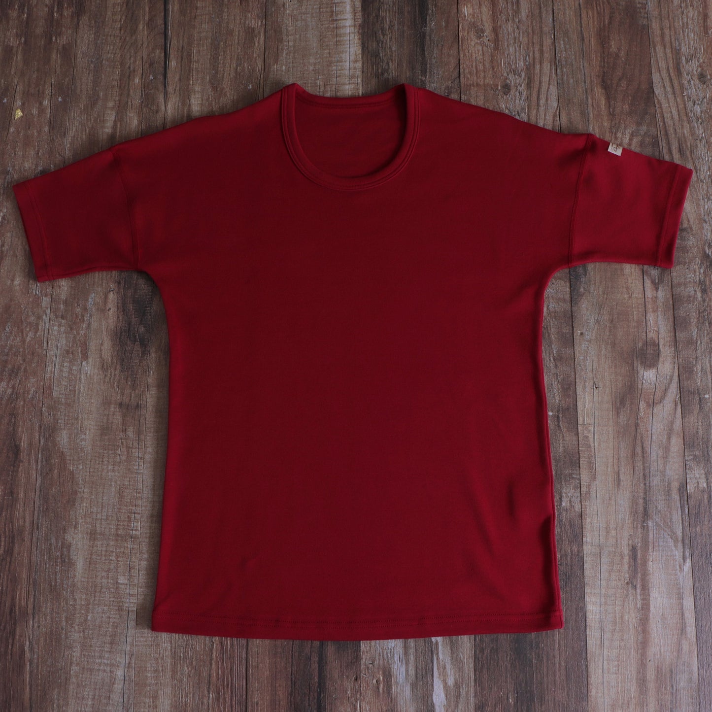 スムースニット半袖Tシャツ（Red）